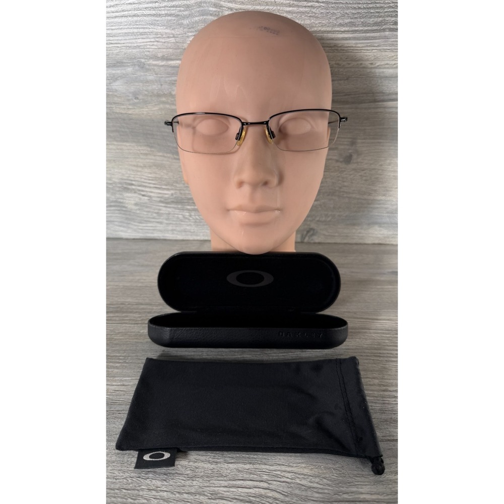 OAKLEY Spoke 0.5 Half Rim Eyeglasses Frames OX3144-0151 Polished Black & Case